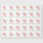 Ich bin ein Schwein Geschenkpapier (Flach)