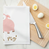 Ich bin ein Schwein Geschirrtuch (Viertel Falte)