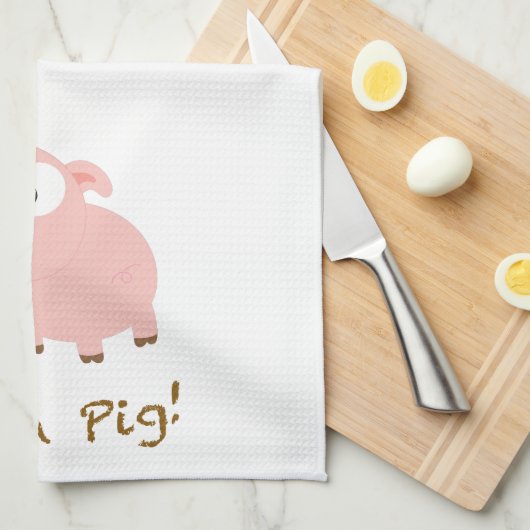 Ich bin ein Schwein Geschirrtuch (Viertel Falte)