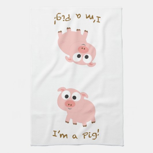 Ich bin ein Schwein Geschirrtuch (Vertikal)