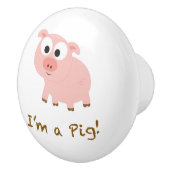 Ich bin ein Schwein Keramikknauf (Rechts)