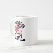 Ich bin ein Schweinestern Funny Rock Star Pig Puff Kaffeetasse (Vorderseite Links)