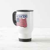 ICH BIN EIN SCHWER ARBEITENDER AMERIKANER! REISEBECHER (Vorderseite Links)