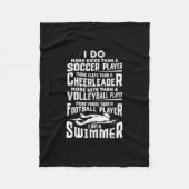 Ich bin ein Schwimmer Funny Schwimmbad Schwimmer G Fleecedecke (Vorderseite)