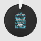 Ich bin ein Schwimmer Funny Swimming Pool Schwimmb Ornament (Vorderseite)
