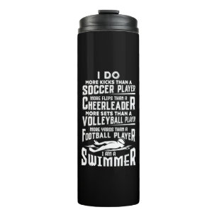 Ich bin ein Schwimmer Funny Swimming Pool Schwimmb Thermosbecher