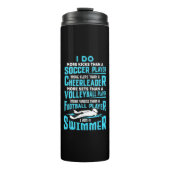 Ich bin ein Schwimmer Funny Swimming Pool Schwimmb Thermosbecher (Vorderseite)