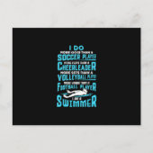 Ich bin ein Schwimmer Funny Swimming Pool schwimme Ankündigungspostkarte (Vorderseite)