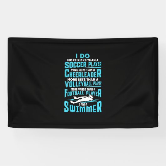 Ich bin ein Schwimmer Funny Swimming Pool schwimme Banner (Horizontal)