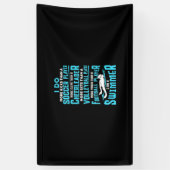 Ich bin ein Schwimmer Funny Swimming Pool schwimme Banner (Vertikal)