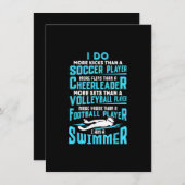 Ich bin ein Schwimmer Funny Swimming Pool schwimme Einladung (Vorne/Hinten)