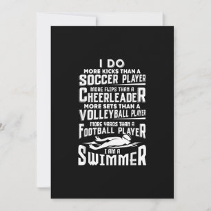 Ich bin ein Schwimmer Funny Swimming Pool Schwimme Feiertagskarte