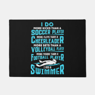 Ich bin ein Schwimmer Funny Swimming Pool schwimme Fußmatte