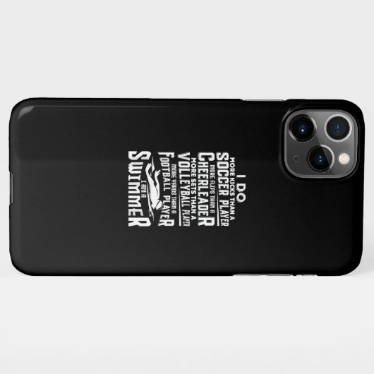 Ich bin ein Schwimmer Funny Swimming Pool schwimme iPhone Hülle (Rückseite (Horizontal))