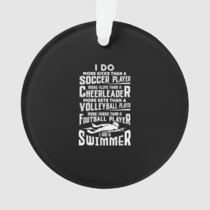 Ich bin ein Schwimmer Funny Swimming Pool Schwimme Ornament