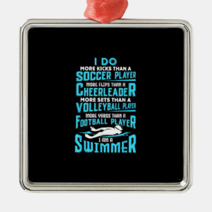 Ich bin ein Schwimmer Funny Swimming Pool schwimme Ornament Aus Metall
