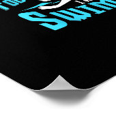 Ich bin ein Schwimmer Funny Swimming Pool schwimme Poster (Ecke)
