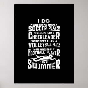 Ich bin ein Schwimmer Funny Swimming Pool Schwimme Poster