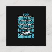 Ich bin ein Schwimmer Funny Swimming Pool schwimme Quadratische Visitenkarte (Vorderseite)