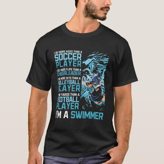 Ich bin ein Schwimmer Funny Swimming Üben schwimme T-Shirt (Vorderseite)