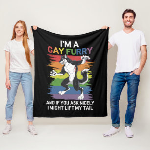 Ich bin ein schwuler Fellfuchs Regenbogen-LGBTQ-St Fleecedecke