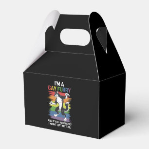 Ich bin ein schwuler Fellfuchs Regenbogen-LGBTQ-St Geschenkschachtel