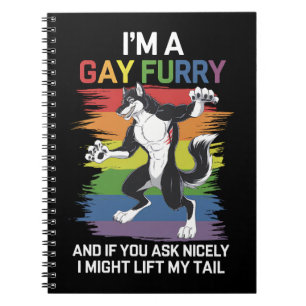 Ich bin ein schwuler Fellfuchs Regenbogen-LGBTQ-St Notizblock
