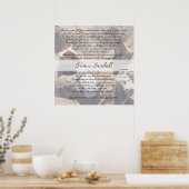 Ich bin ein Seashell 24x24Matte Poster oder Digita (Küche)