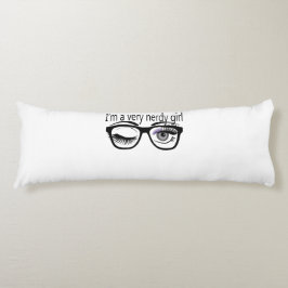 Ich bin ein sehr Nerdy Girl mit Lila Augschatten Seitenschläferkissen