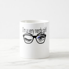 Ich bin ein sehr Nerdy Girl mit Periwinkle Eye Sha Kaffeetasse