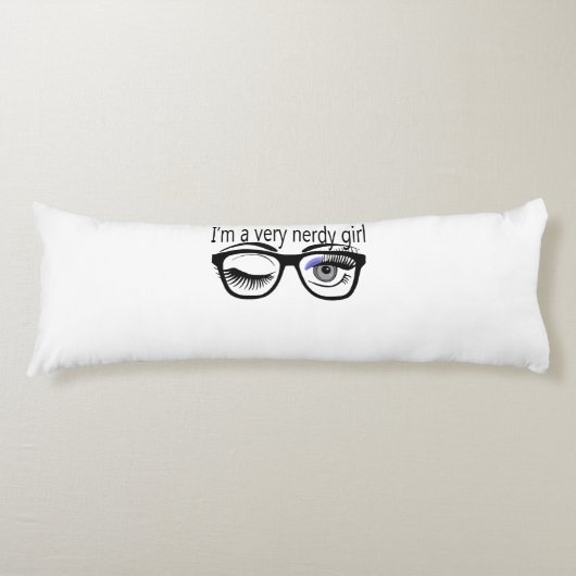 Ich bin ein sehr Nerdy Girl mit Periwinkle Eye Sha Seitenschläferkissen (Vorderseite)