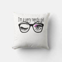 Ich bin ein sehr Nerdy Girl mit rosa Augwitschern