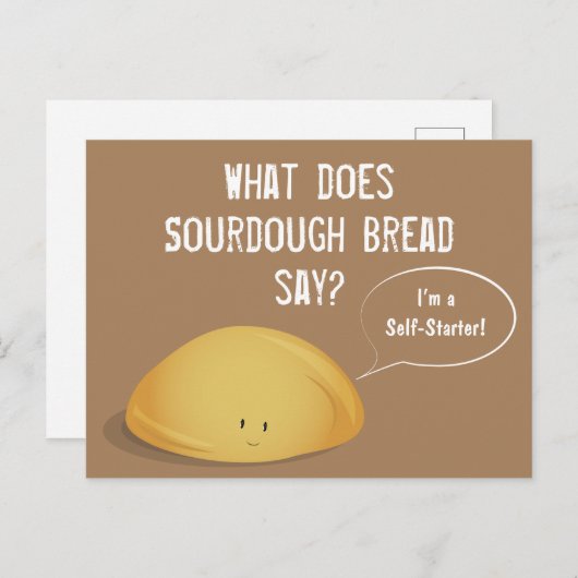 Ich bin ein selbst-starter Brot Brot Brot braun we Postkarte (Vorne/Hinten)