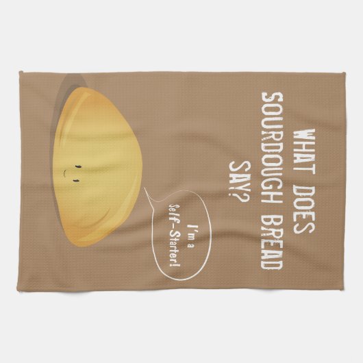 Ich bin ein Selbststarter-Rohbrot Geschirrtuch (Horizontal)