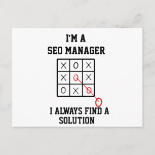 Ich bin ein SEO-Manager. Ich finde immer eine Lösu Postkarte