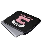 Ich bin ein Sewciopath Sewing Quilting Laptopschutzhülle (Vorne Knopf)