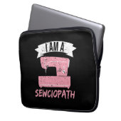 Ich bin ein Sewciopath Sewing Quilting Laptopschutzhülle (Vorderseite Links)