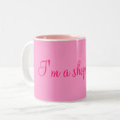 Ich bin ein shopaholic! zweifarbige tasse (Vorderseite Links)