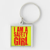 Ich bin ein Sicherheitsmädchen Schlüsselanhänger (Vorne)