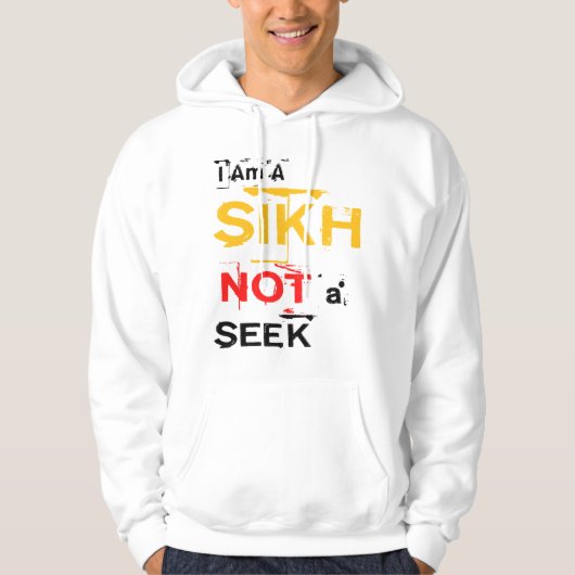 Ich bin ein Sikh, nicht ein Suchvorgang Hoodie (Vorderseite)