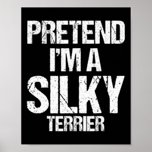 Ich bin ein Silky Terrier Funny Halloween Hundekos Poster