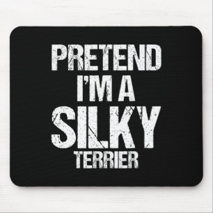 Ich bin ein Silky-Terrier lustiges Halloween-Hunde Mousepad