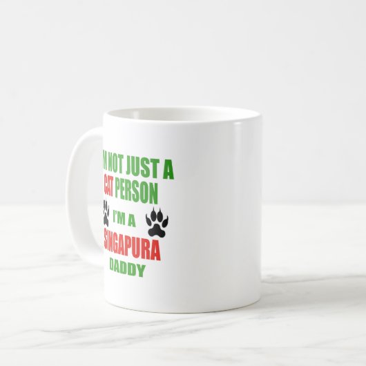 Ich bin ein Singapura Vati Kaffeetasse (Vorderseite Links)