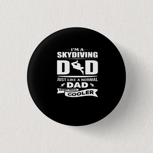 Ich bin ein Skydiving Vater TShirt Button (Vorderseite)