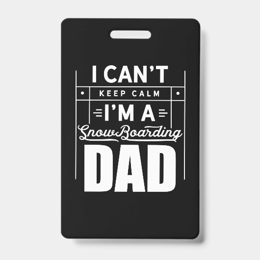 Ich bin ein Snowboarder-Vater Ausweis (Vorderseite)