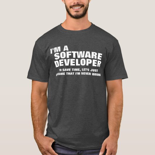 Ich bin ein Software-Entwickler, zum von Zeit zu T-Shirt (Vorderseite)