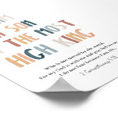 Ich bin ein Sohn des höchsten Königs-Posters Poster (Ecke)