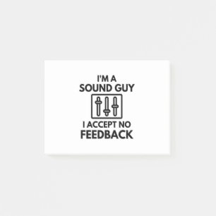 Ich bin ein Sound-Typ, den ich ohne Feedback-Audio Post-it Klebezettel