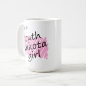 Ich bin ein South- Dakotamädchen Kaffeetasse (Vorderseite Links)