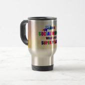 "Ich bin ein Sozialarbeiter" beliebtes Design, Reisebecher (Vorderseite Links)